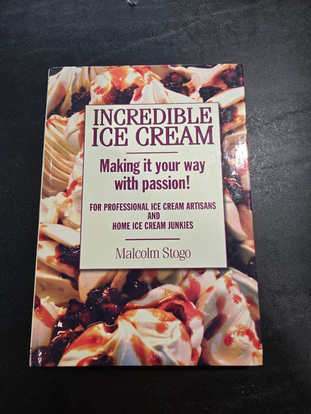 Incredible Ice Cream Cookbook - Cream & Red Cover